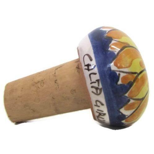Tappo in Ceramica di Caltagirone, vari colori, dipinto a mano Ceramica Food in Sicily