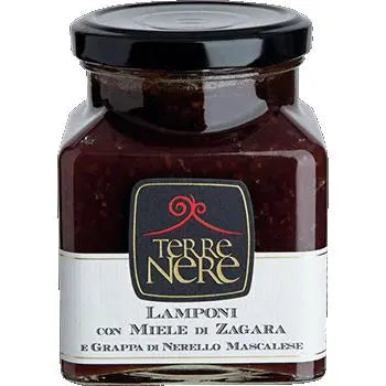 Confettura di Lamponi con Miele di Zagara e Grappa di Nerello Mascalese, 240 gr Confetture e Creme spalmabili Terre Nere