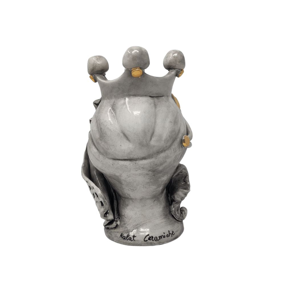 Testa di Moro Kalat Ceramiche, Uomo, h 20 cm Ceramica Kalat Ceramiche