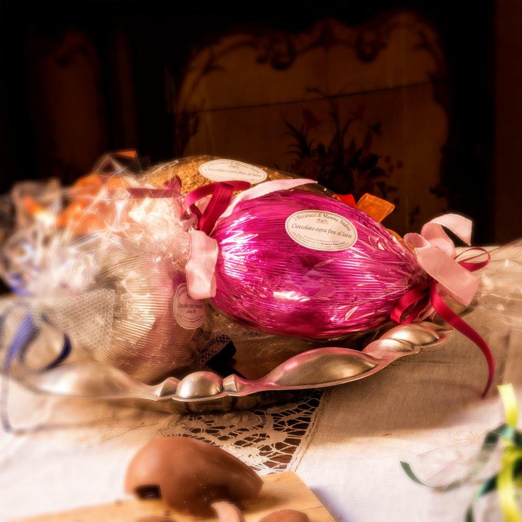 Confezione regalo pasquale con Colomba e Uovo al cioccolato Food in Sicily