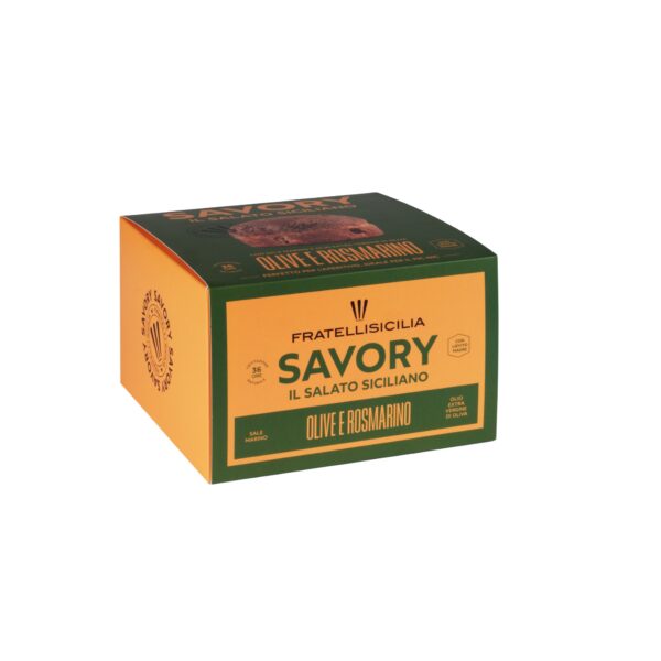 Panettone salé avec des olives vertes, romarin et huile d'olive extra vierge, frères Sicile, 450 GR