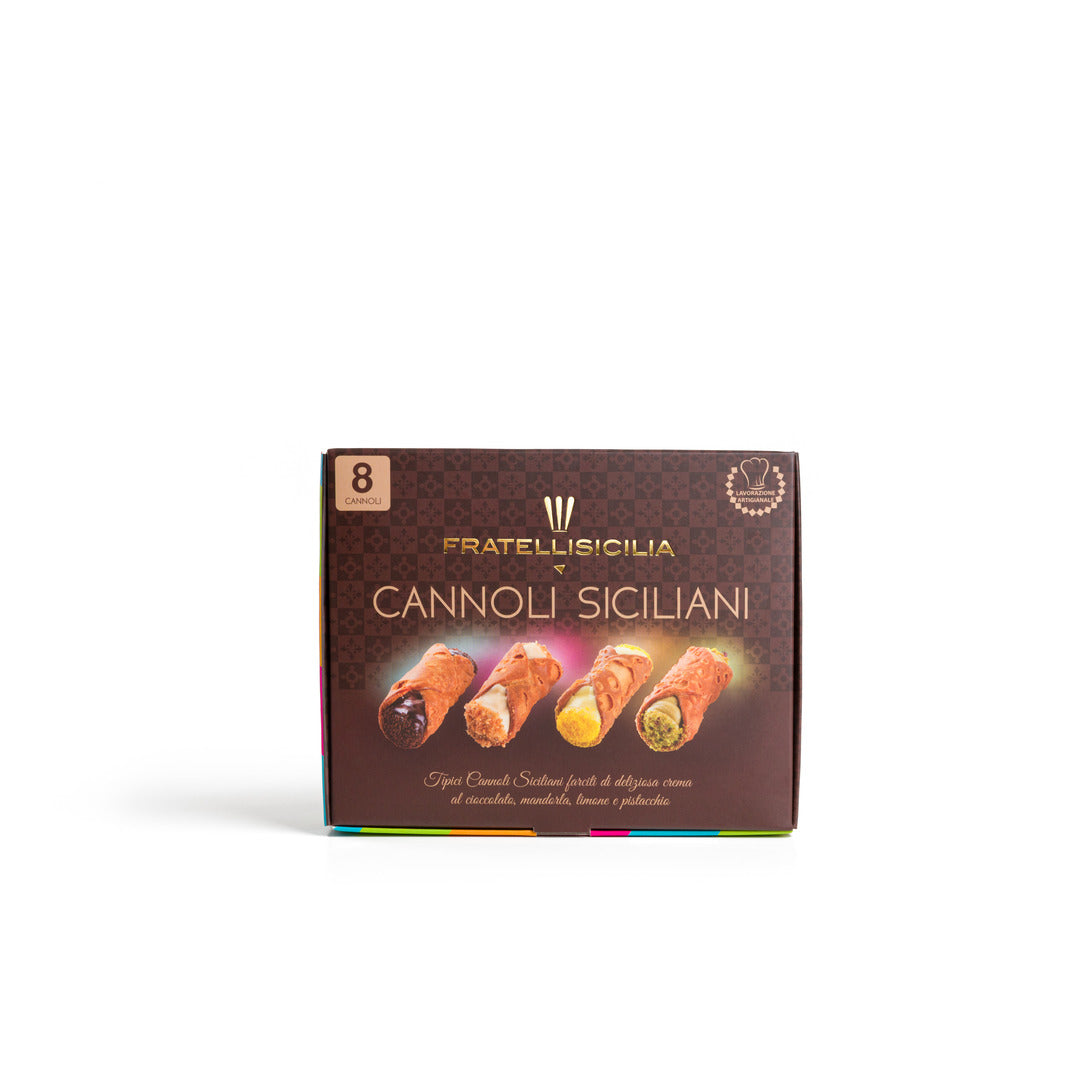 Sicilian cannoli assorted brothers Sicily, 240 gr (8 pieces)