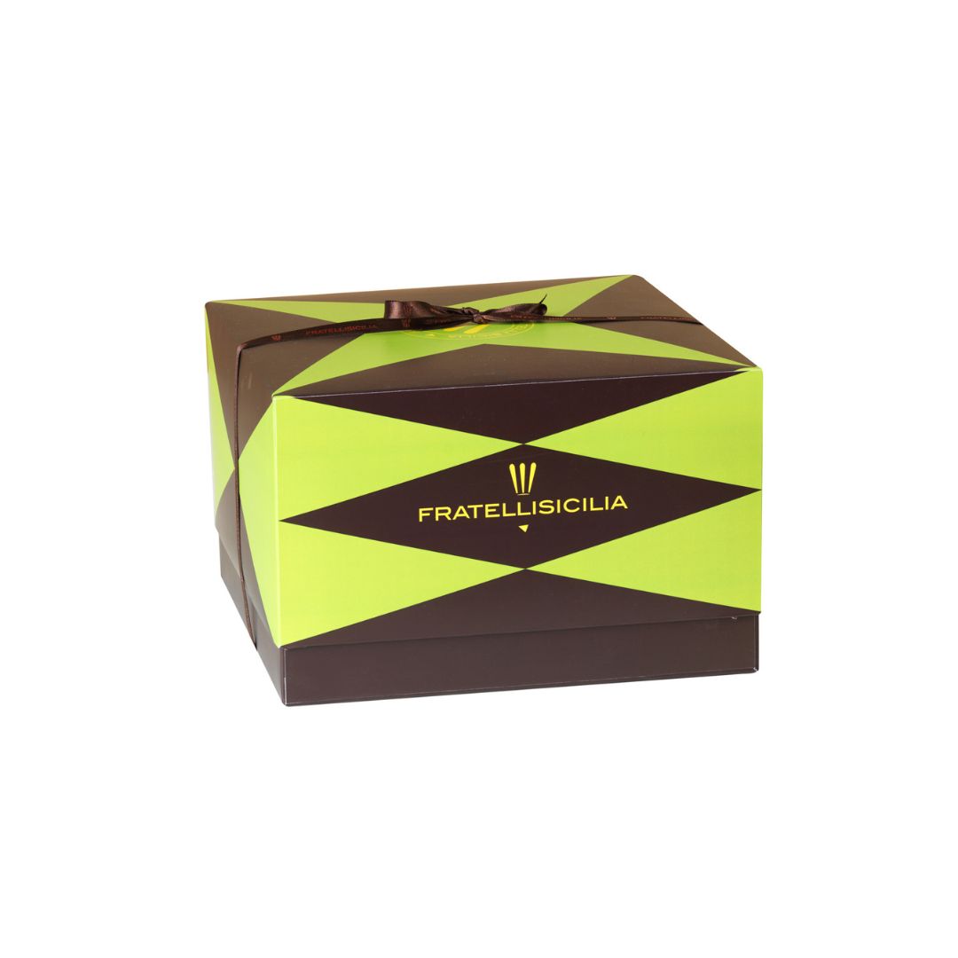 Pistazien -Panettone mit Glas Pistaziencreme, Sizilien Brüder, 1 kg