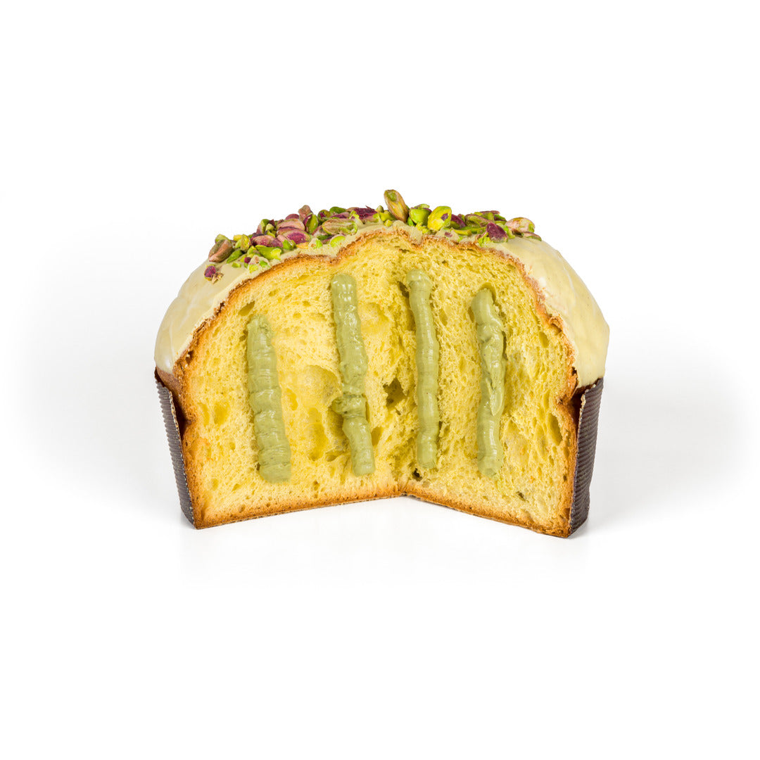 Pistaziengefüllte Panettone, sizilianische Brüder, verschiedene Gewichte