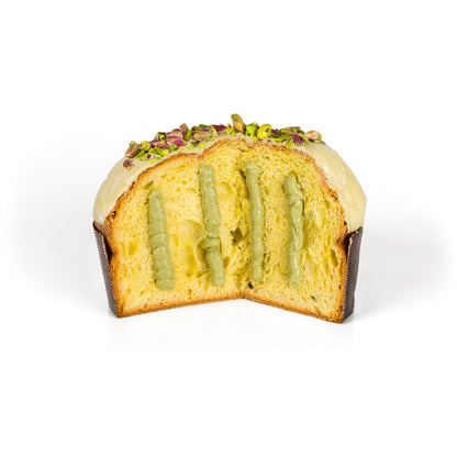 Pistaziengefüllte Panettone, sizilianische Brüder, verschiedene Gewichte