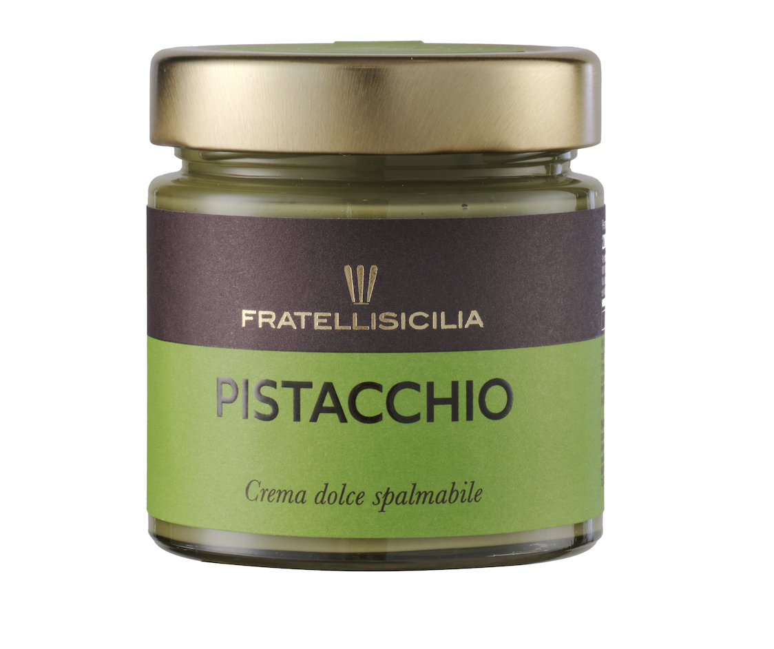 Pistazien -Panettone mit Glas Pistaziencreme, Sizilien Brüder, 1 kg