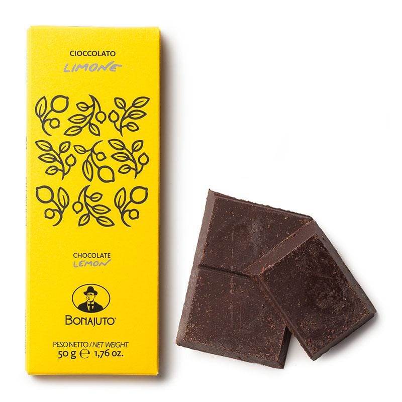 Cioccolato Artigianale al Limone, 50 gr Dolci tipici siciliani Antica Dolceria Bonajuto 