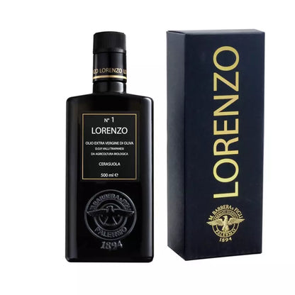 Confezione Regalo Olio Extravergine di Oliva Biologico- LINEA LORENZO N. 1 D.O.P. "Valli Trapanesi", 500 ml