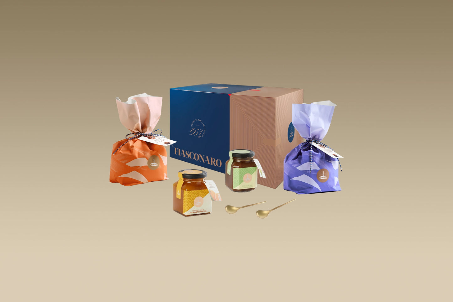 Boîte-cadeau fiasconaro "dégustation" avec 4 produits siciliens de haute qualité