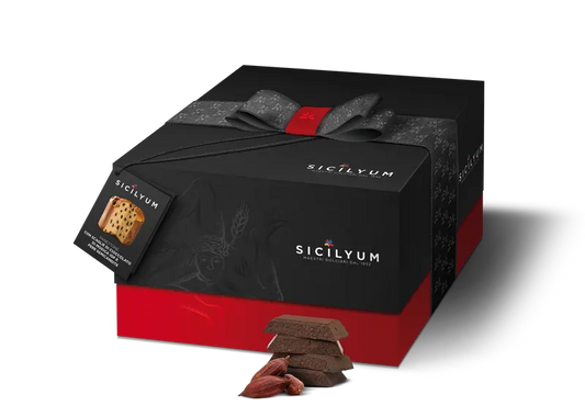 Modica IGP Chocolate Panettone ”y peras semi -tarsas, sicilia, 1 kg