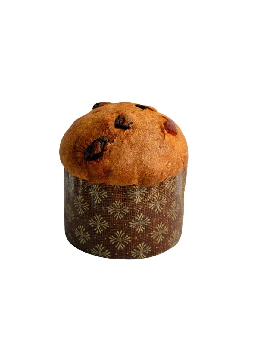 Traditionelle Fiasconaro -Panettone mit Rosinen, die mit Marsala Dop und Zibibbo PGI, 100 g, gewürzt sind