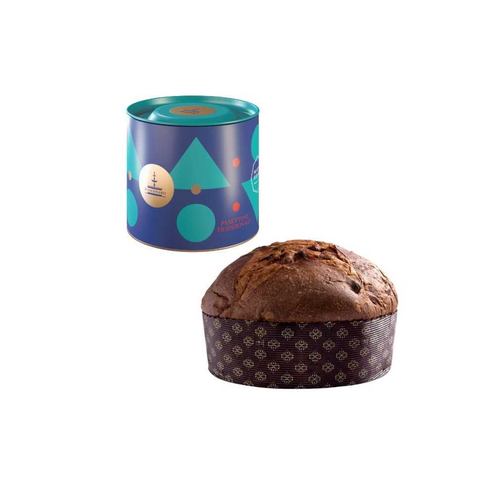 Traditionelle Fiasconaro -Panettone mit Rosinen, die mit Marsala Dop und Zibibbo PGI, 100 g, gewürzt sind