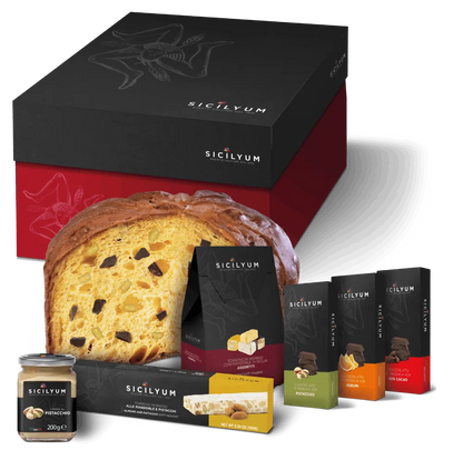Boîte-cadeau de Noël "Goloseria" avec 7 produits siciliens de haute qualité, Sicile