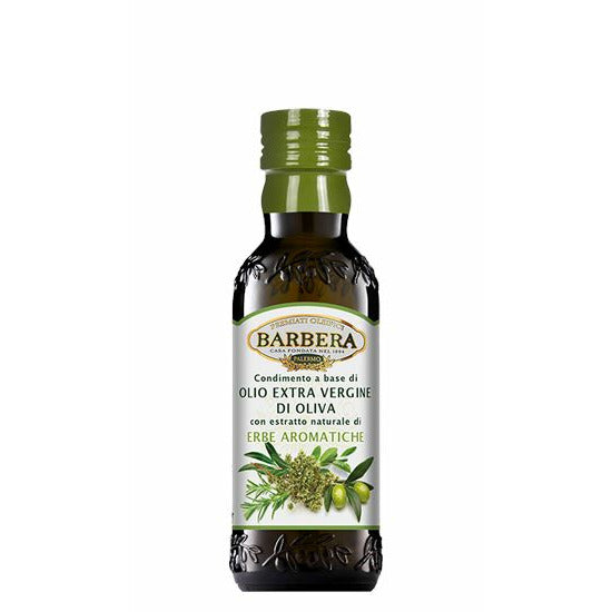 Olio Extra Vergine di Oliva aromatizzato alle erbe aromatiche, 0,25 L Condimenti Premiati Oleifici Barbera 