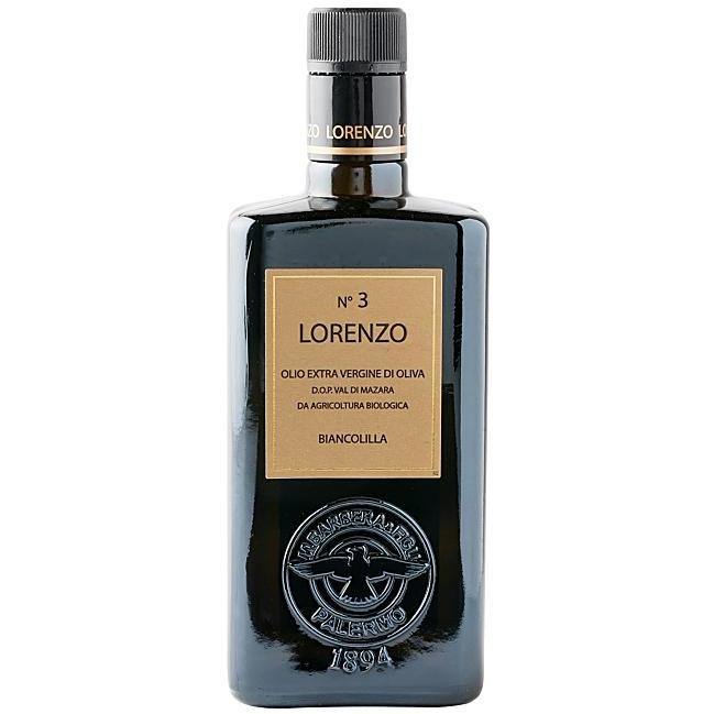 Olio Extravergine di Oliva Biologico LINEA LORENZO N. 3 D.O.P. "Val di Mazara" , 500 ml Condimenti Premiati Oleifici Barbera 