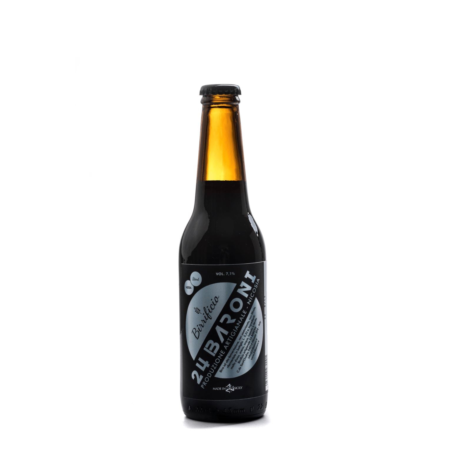 Birra Nera Stout Bibite 24 Baroni 33 CL 