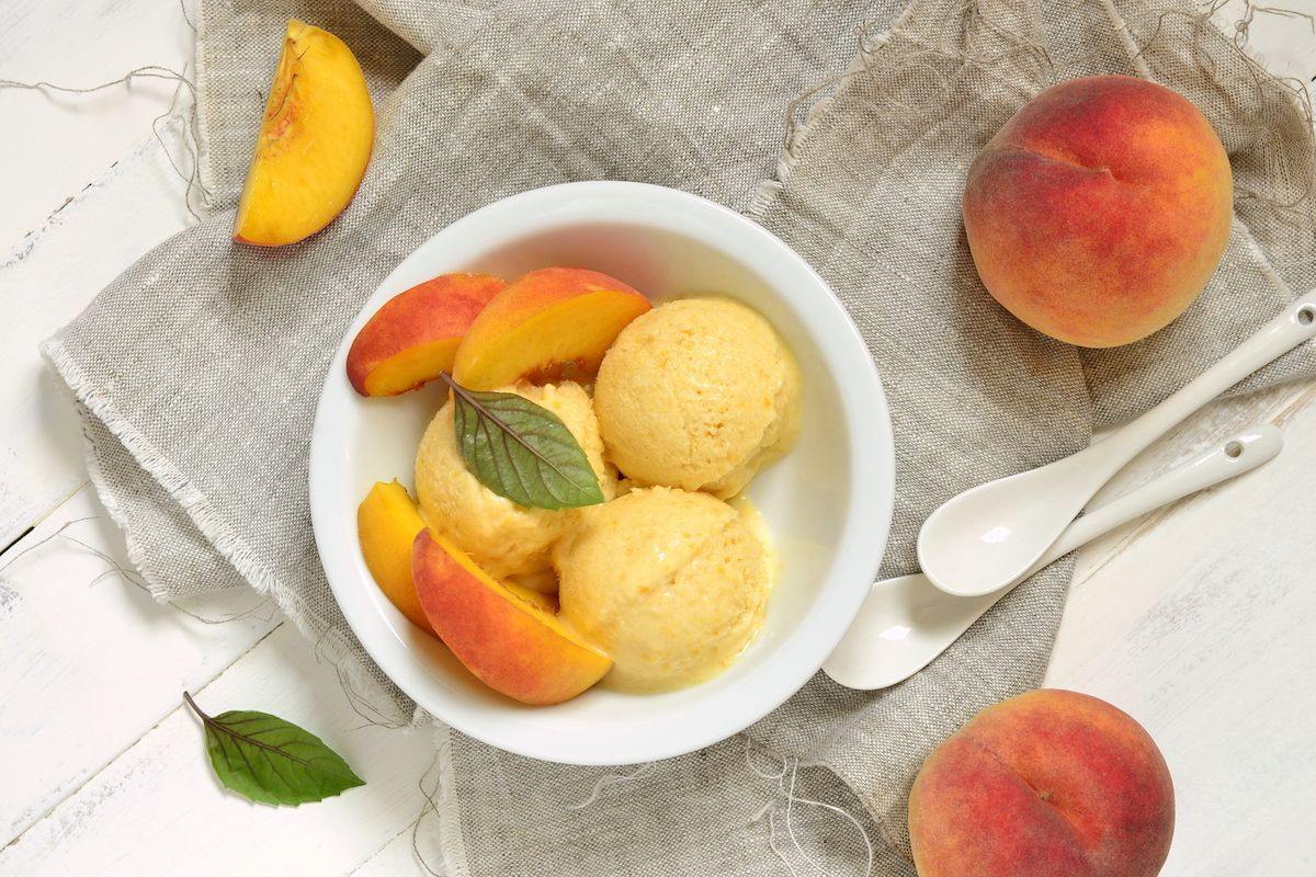 Base completa per gelato alla Pesca Gialla, 1,25 Kg Preparato per gelato Disio 