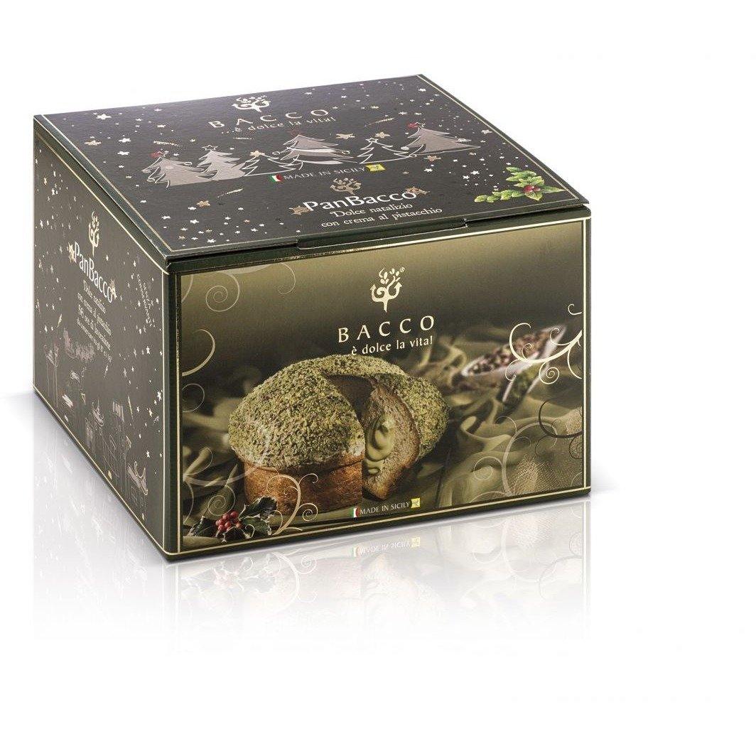 Panettone con crema di Pistacchio, 900 gr, Bacco Dolci tipici siciliani Bacco 