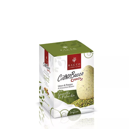 Uovo CiokkoBacco Crunch al pistacchio 300 gr Dolci tipici siciliani Bacco 