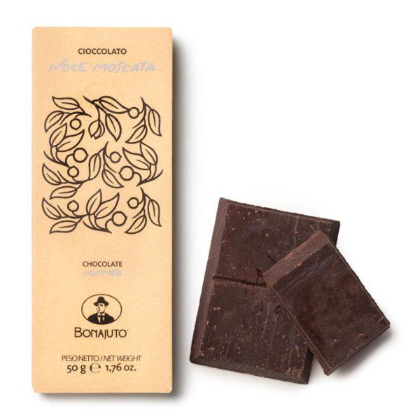 Cioccolato alla Noce Moscata, 50 gr Dolci tipici siciliani Antica Dolceria Bonajuto 