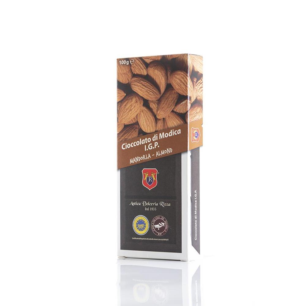 Cioccolato di Modica IGP alla mandorla, 100 gr Cioccolato di Modica Antica Dolceria Bonajuto 