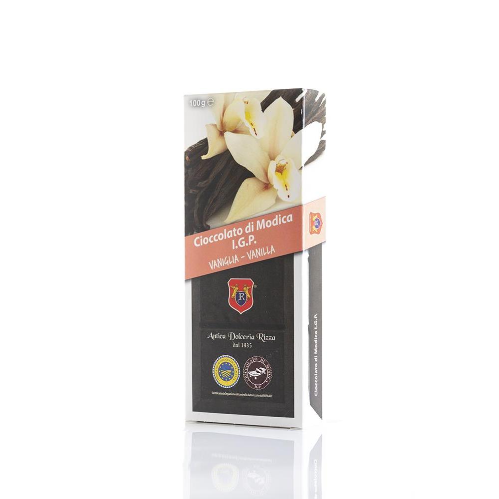 Cioccolato di Modica IGP alla Vaniglia, 100 gr Cioccolato di Modica Antica Dolceria Bonajuto 