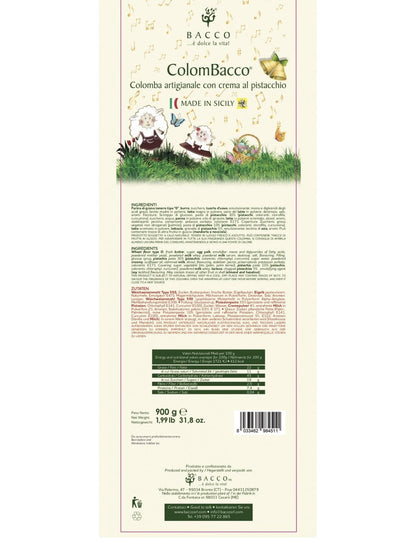 Copia del Panettone panbacco retrò al pistacchio, 1 Kg , Bacco Dolci tipici siciliani Bacco 