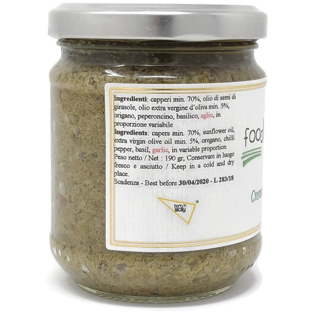 Crema di capperi, 190 grammi Condimenti Food in Sicily 