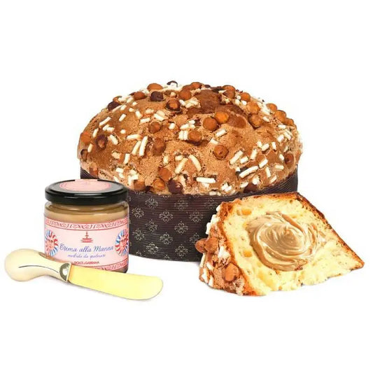 Panettone Dolce & Gabbana alle Nocciole di Sicilia e Crema alla Manna Fiasconaro - 1 kg Panettone Fiasconaro