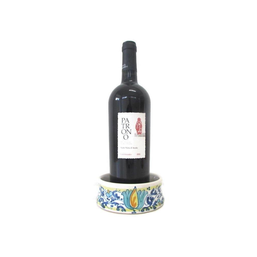 Poggiabottiglia salvagoccia in Ceramica Artistica di Caltagirone Ceramica Food in Sicily 