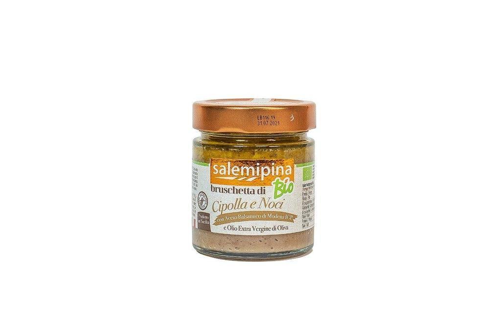 bruschetta cipolla e noci Pesto Salemipina 