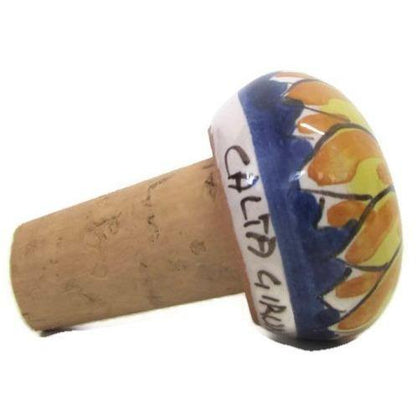 Tappo in Ceramica di Caltagirone, vari colori, dipinto a mano Ceramica Food in Sicily 