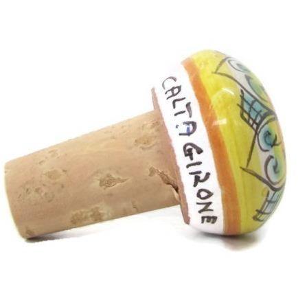 Tappo in Ceramica di Caltagirone, vari colori, dipinto a mano Ceramica Food in Sicily 