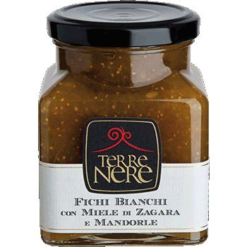 Confettura di Fichi Bianchi con Miele di Zagara e Mandorle, 240 gr Confetture e Creme spalmabili Terre Nere 