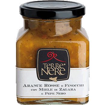 Marmellata di Arance e Finocchi con Miele di Zagara e Pepe 240 gr Confetture e Creme spalmabili Terre Nere 