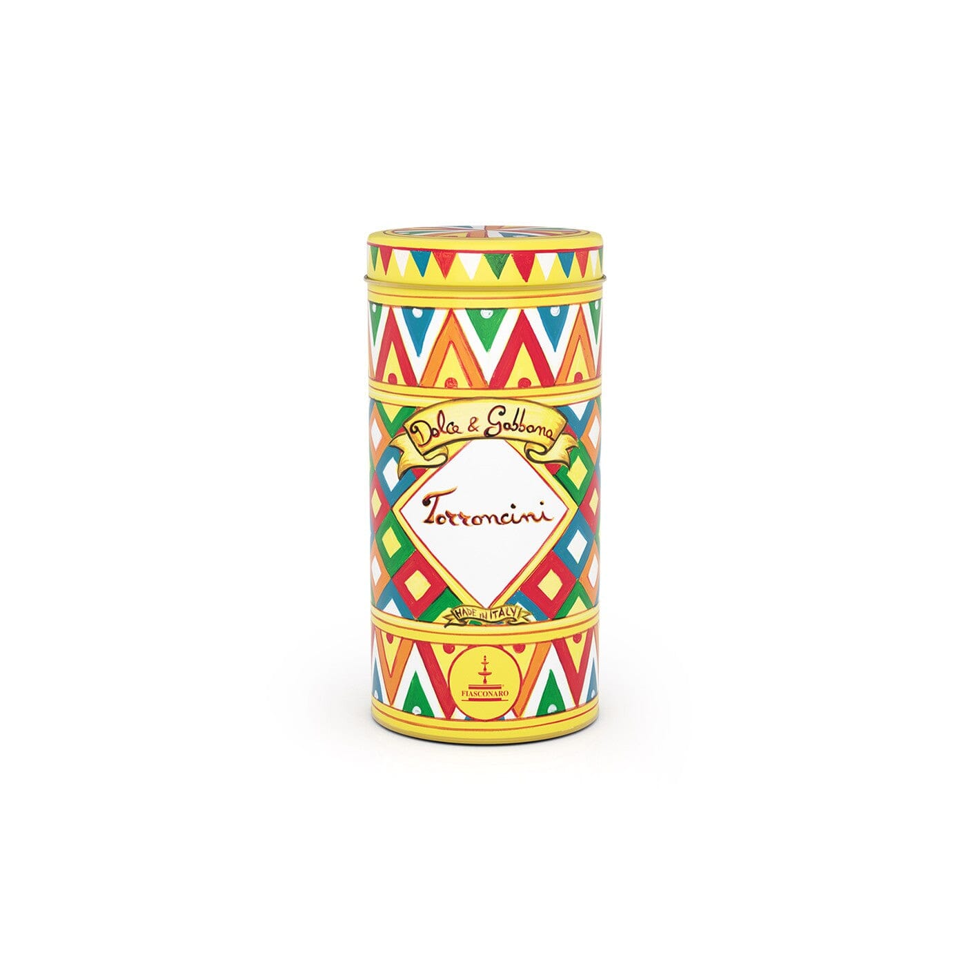 Torroncini siciliani Fiasconaro morbidi assortiti in latta Dolce&Gabbana, vari formati Dolci tipici siciliani Fiasconaro Latta da 150 gr 