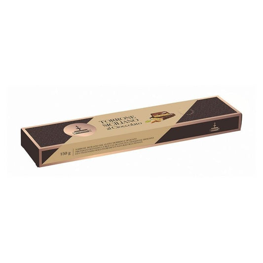Torrone siciliano al Cioccolato Fondente Fiasconaro Dolci tipici siciliani Fiasconaro 